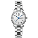 OLEVS Relógio Feminino Original Clássico Quartzo a Prova D'água Aço Inoxidável 5567 29mm