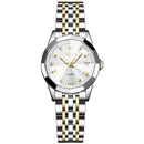 OLEVS Relógio Feminino Original Estilo Diamante Quartzo a Prova D'água Aço Inoxidável 9931 27mm