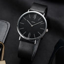 RUNERR Relógio Masculino Original Minimalista Quartzo Impermeável Aço Inoxidável Couro TMC739 40mm