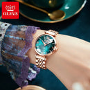 OLEVS Relógio Feminino Original Diamante Quartzo a Prova D'água Aço Inoxidável 5536 32mm