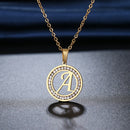 Colar Feminino Aço Inoxidável Personalizável Letras Alfabeto A-Z 45cm Para Presentes Festas Casamentos