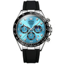 OLEVS Relógio Masculino Original Quartzo a Prova D'água Aço Inoxidável Silicone 2875 41.5mm Novo