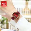 FATE LOVE Relógio Feminino Original Quartzo a Prova D'água Aço Inoxidável Couro 902 32mm