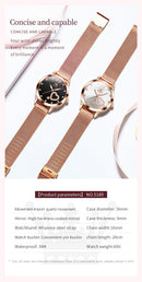 OLEVS Relógio Feminino Original Coração Quartzo a Prova D'água Aço Inoxidável 5189 36mm
