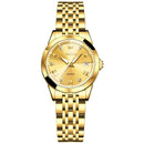 OLEVS Relógio Feminino Original Estilo Diamante Quartzo a Prova D'água Aço Inoxidável 9931 27mm