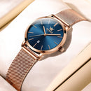OLEVS Relógio Feminino Original Ultra Fino Minimalista Quartzo a Prova D'água Aço Inoxidável 5869 33mm