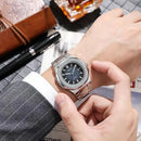 TPOFHS Relógio Masculino Original Quadrado Quartzo a Prova D'água Aço Inoxidável  GD252 42mm