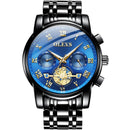 Relógio Masculino OLEVS Aço Inoxidável Azul e Preto