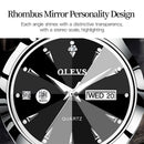 OLEVS Relógio Feminino Original Fino Quartzo a Prova D'água Aço Tungstênio 8697L 24mm